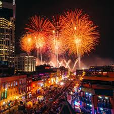 Fireworks in the city